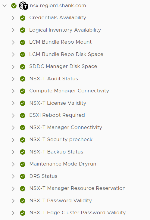 sddc manager precheck passed