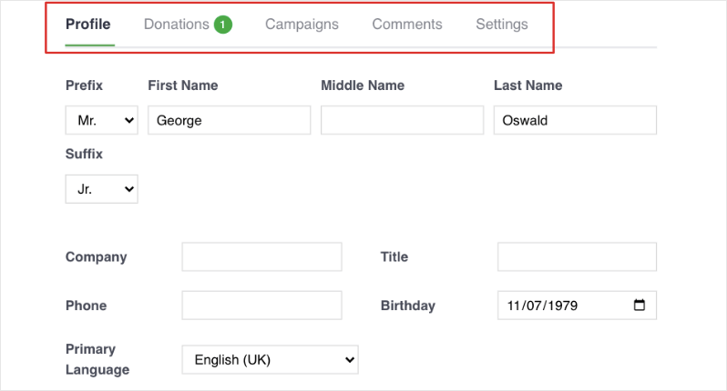 Charitable Pro let's donors manage their profiles Charitable Pro let's donors manage their profiles