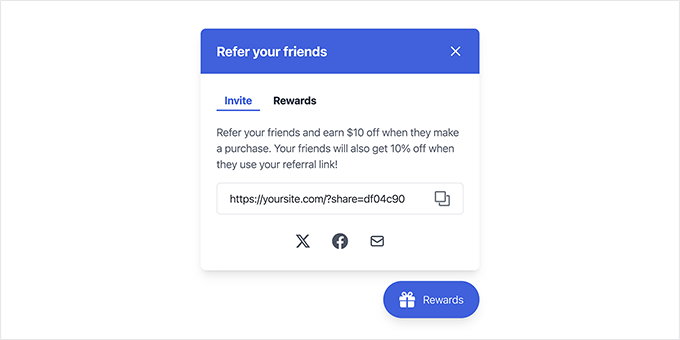 RewardsWP - Refer a friend widget RewardsWP - Refer a friend widget