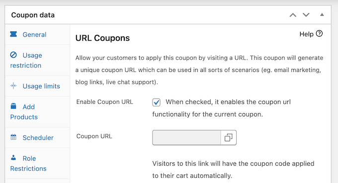Creating URL coupons for an online marketplace Creating URL coupons for an online marketplace