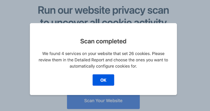 Scan completed Scan completed