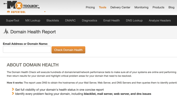 MxToolBox Domain Health Report MxToolBox Domain Health Report