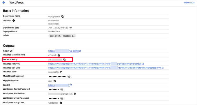 WordPress deployed WordPress deployed