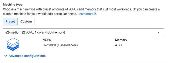 Choose VM memory and cores Choose VM memory and cores