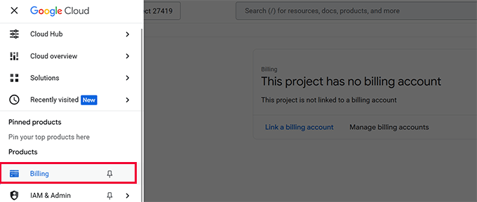 Enable billing for your Google Cloud project Enable billing for your Google Cloud project