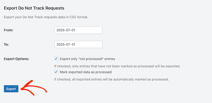 Exporting your compliance log as a spreadsheet Exporting your compliance log as a spreadsheet