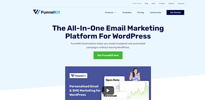 FunnelKit homepage