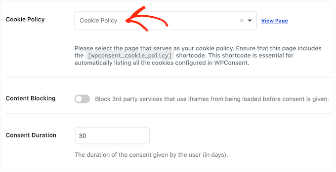 How to automatically generate a comprehensive cookie policy, using the WPConsent plugin 