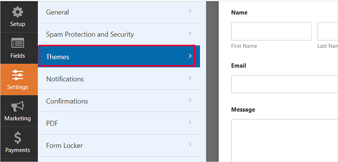 WPForms form themes