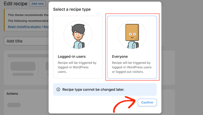 Creating an automated recipe for all users