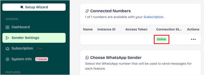 Instance connected