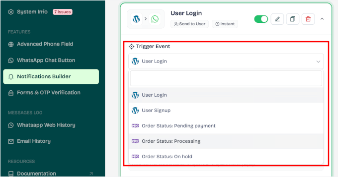WooCommerce trigger events