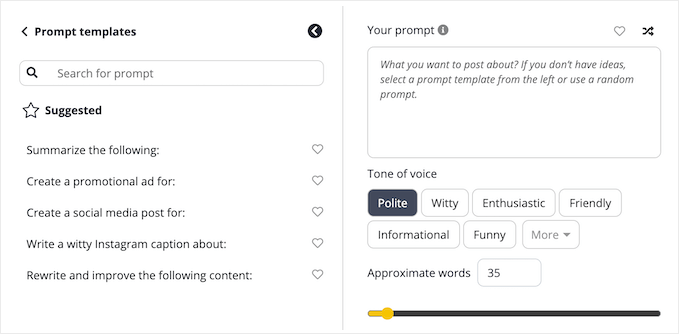SocialBee's AI prompt library SocialBee's AI prompt library