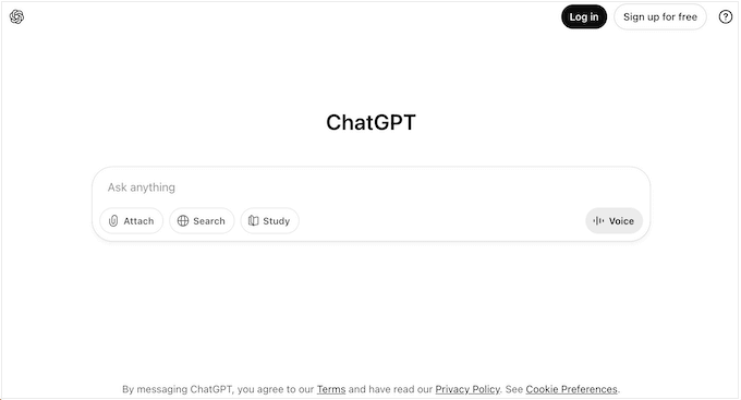 The ChatGPT AI platform The ChatGPT AI platform