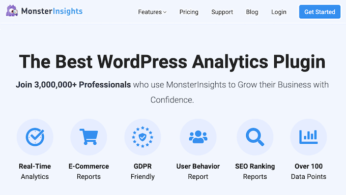 The MonsterInsights analytics plugin The MonsterInsights analytics plugin