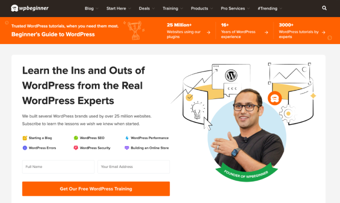 wpbeginner-homepage WPBeginner homepage