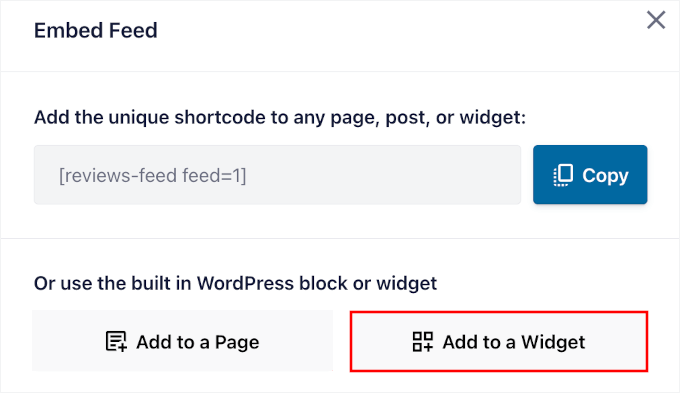 Adding reviews feed to a widget Adding reviews feed to a widget