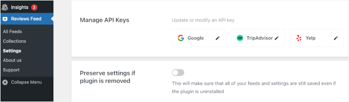 Checking API keys in Reviews Feed Checking API keys in Reviews Feed