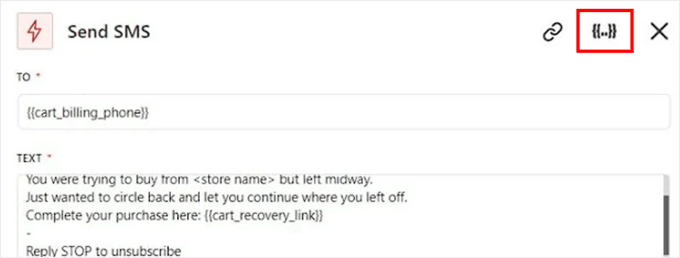 Add SMS message Add SMS message