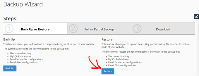 Restoring a Backup From cPanel on Your Hosting Account Restoring a Backup From cPanel on Your Hosting Account