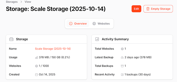 Duplicator cloud storage