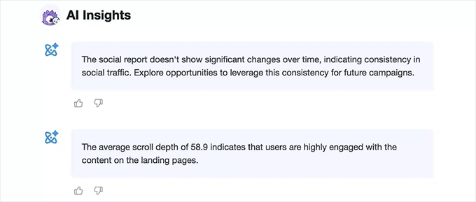 MonsterInsights AI insights MonsterInsights AI insights