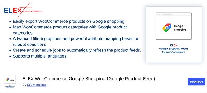 Elex WooCommerce Google Shopping
