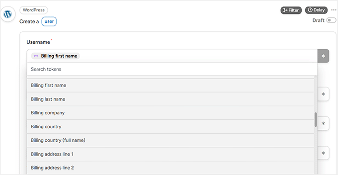 Map fields in WordPress action in Uncanny Automator Map fields in WordPress action in Uncanny Automator