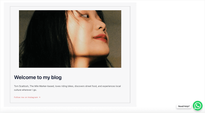 Simple Chat Button on a live WordPress site