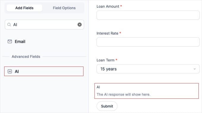 Add an AI Field to Your Calculator Form in Fomidable Forms