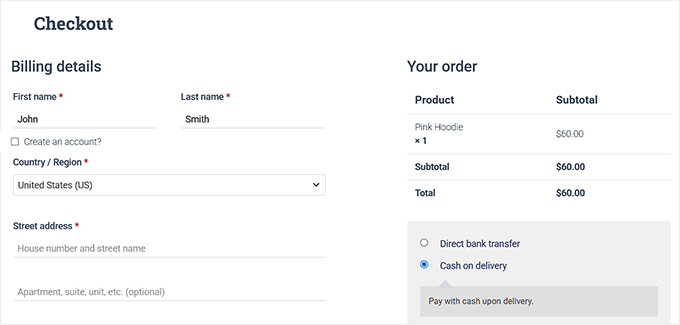 Preview of account creation option during guest checkout in WooCommerce Preview of account creation option during guest checkout in WooCommerce
