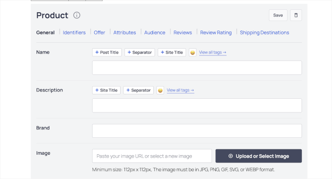 Product schema block in AIOSEO Product schema block in AIOSEO