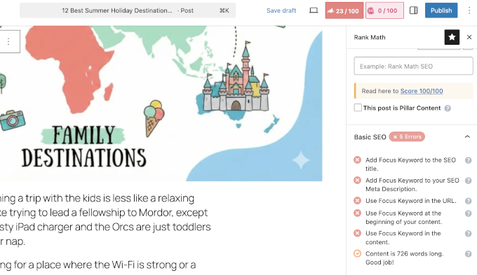 Rank Math on-page analysis Rank Math on-page analysis