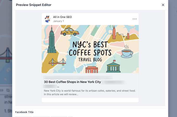 Social preview in AIOSEO Social preview in AIOSEO