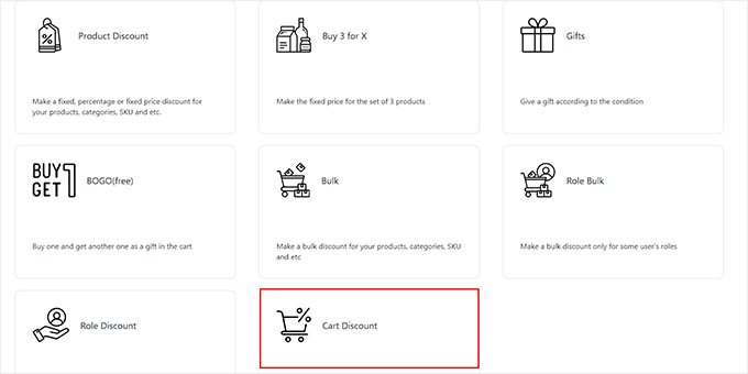 Choose a discount type Choose a discount type