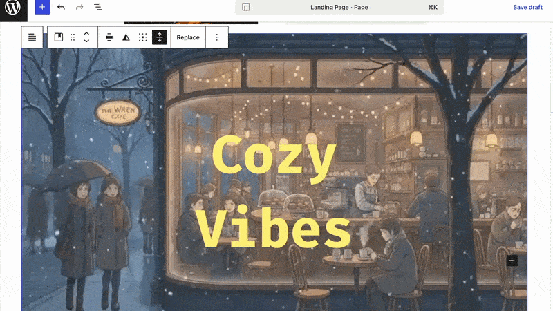 Video background for cover block Video background for cover block