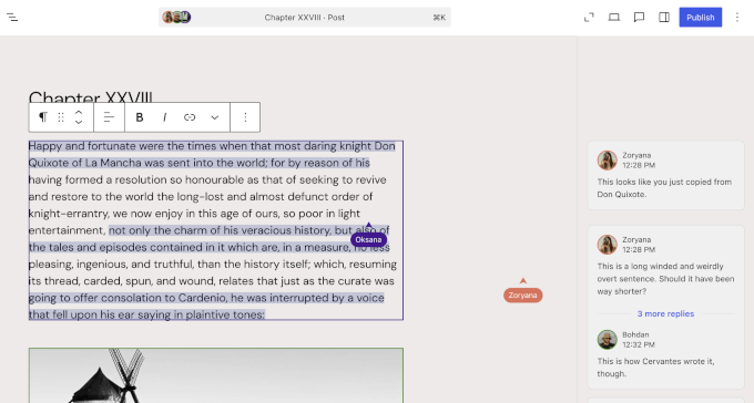 Real time collaboration example Real time collaboration example