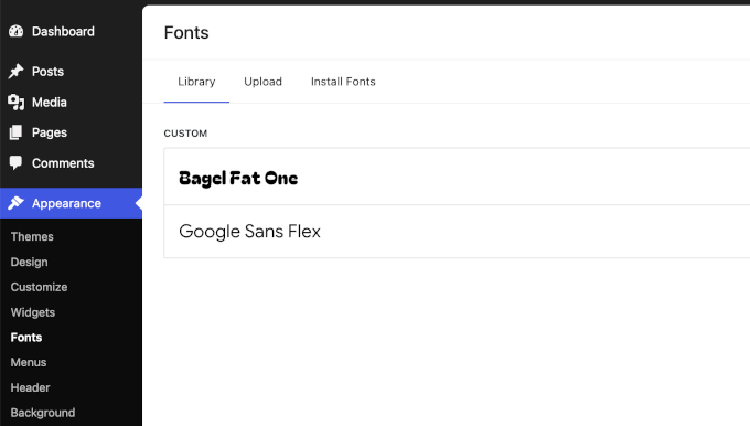 Font library is now available for classic themes Font library is now available for classic themes