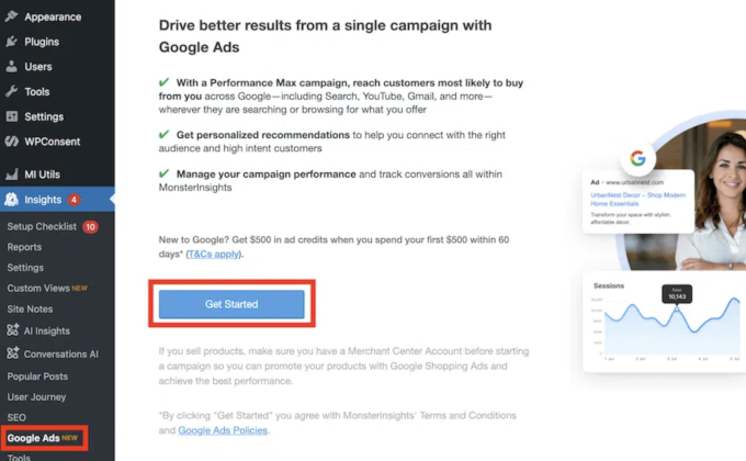 Create Google Ads in MonsterInsights Create Google Ads in MonsterInsights