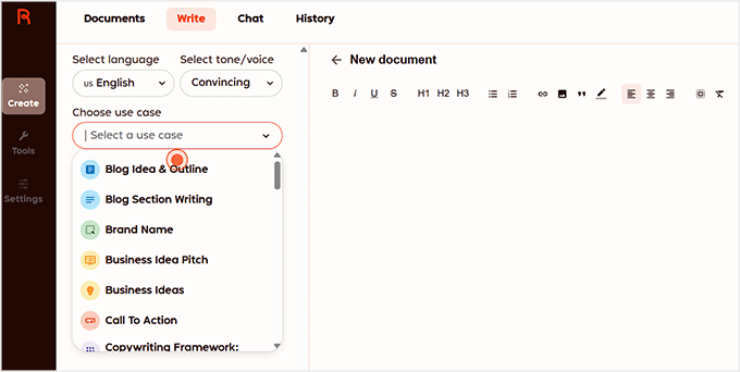 Rytr dashboard Rytr dashboard