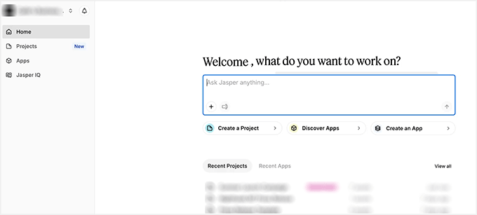 Jasper interface Jasper interface