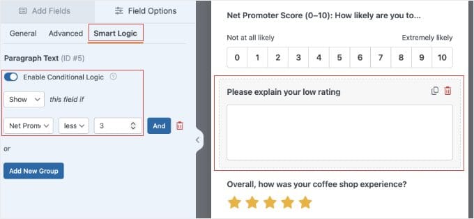 Enabling Conditional Logic for a WPForms Survey Field