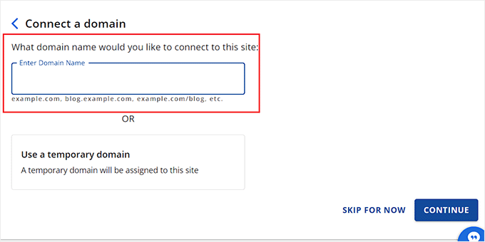Add a domain name for your website