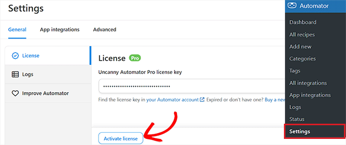 Uncanny Automator license activation Uncanny Automator license activation
