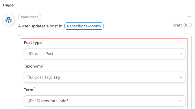 Fill in the Trigger Fields in Uncanny Automator Fill in the Trigger Fields in Uncanny Automator
