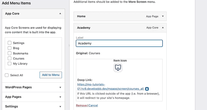 Add image icons for your tab bar in MemberPress AppKit