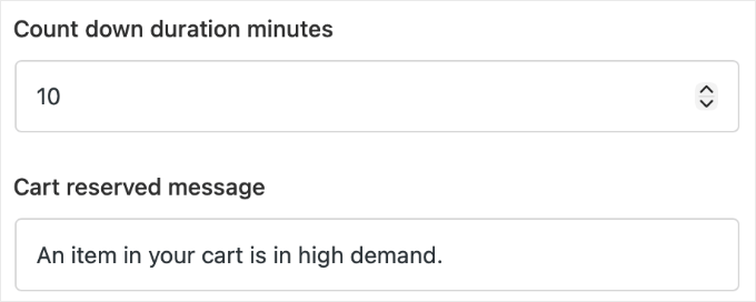 Setting Count Down Duration in Merchant Setting Count Down Duration in Merchant