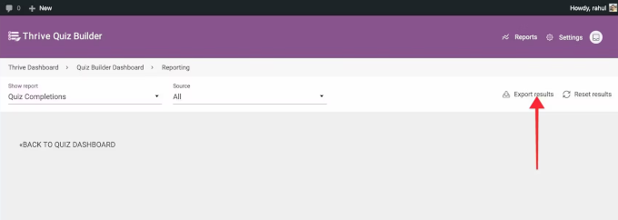 Thrive Suite - Export Quiz Data Thrive Suite - Export Quiz Data