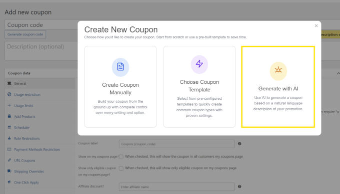generate coupons with AI generate coupons with AI