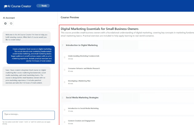 AI course generator in MemberPress AI course generator in MemberPress